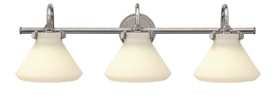 Foto para 100w Bath Congress MED Etched Opal Chrome Bath Three Light