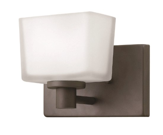 Foto para 4.5w Bath Taylor G9 LED Etched White Buckeye Bronze Bath Sconce