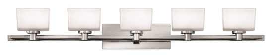 Foto para 60w Bath Taylor G-9 Etched White Chrome Bath Five Light