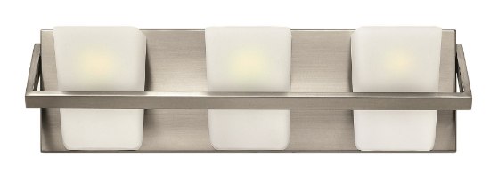 Foto para 60w Bath Blaire G-9 Etched Opal Brushed Nickel Bath Three Light