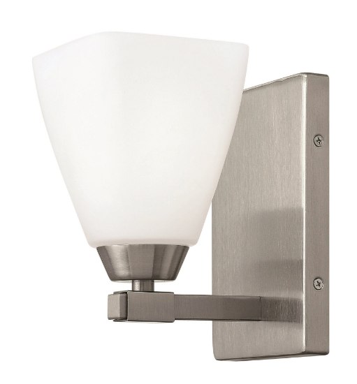 Foto para 100w Bath Jordan MED Etched Opal Brushed Nickel Bath Sconce