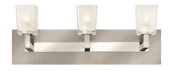 Foto para 60w Bath Zina G-9 Clear Inside Etched Brushed Nickel Bath Three Light