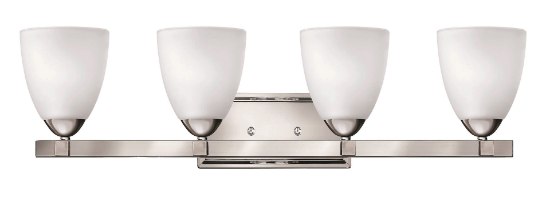 Foto para 100w Bath Pinnacle MED Etched Opal Chrome Bath Four Light