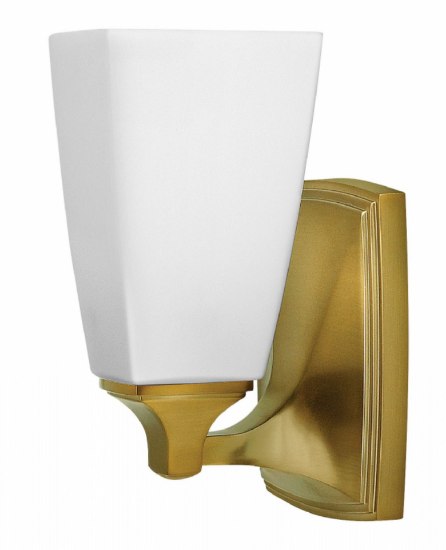 Foto para 100w Bath Darby MED Etched Opal Brushed Caramel Bath Sconce