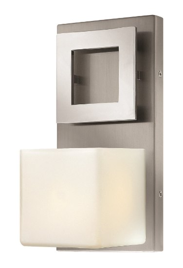 Foto para 60w Bath Mirage G-9 Etched Opal Brushed Nickel Bath Sconce