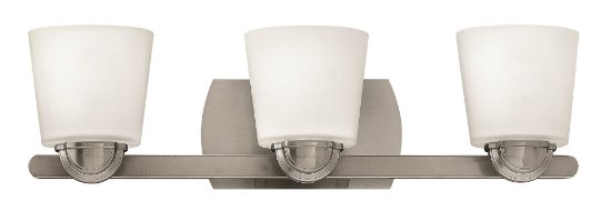 Foto para 100w Bath Kylie MED Etched Opal Brushed Nickel Bath Three Light