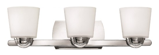 Foto para 100w Bath Kylie MED Etched Opal Chrome Bath Three Light