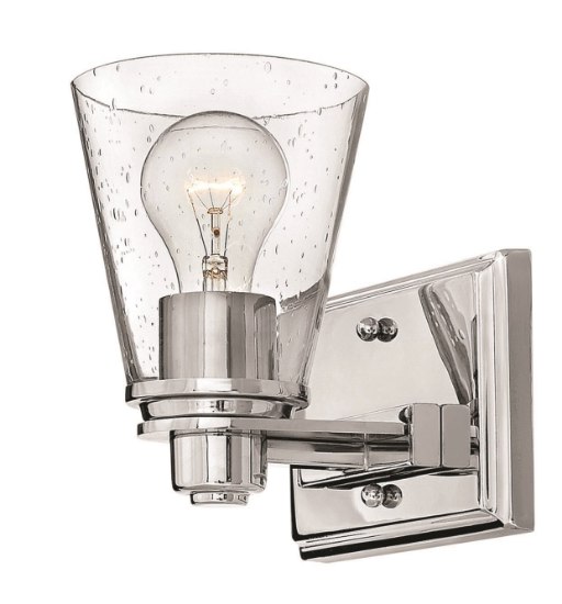 Foto para 100w Bath Avon MED Clear Seedy Chrome Bath Sconce