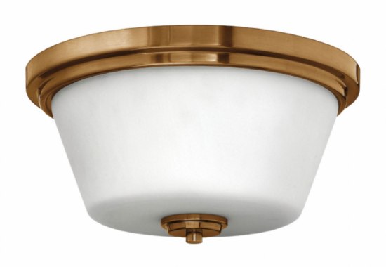 Foto para 32w Bath Flush Mount LED Etched Opal Brushed Bronze