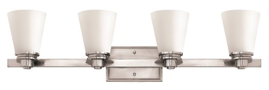 Foto para 100w Bath Avon MED Etched Opal Brushed Nickel Bath Four Light