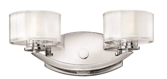 Foto para 4.5w Bath Meridian G9 LED Thick Faceted Clear Inside Etched Chrome Bath Two Light