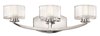 Foto para 60w Bath Meridian G-9 Thick Faceted Clear Inside Etched Chrome Bath Three Light