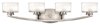 Foto para 60w Bath Meridian G-9 Thick Faceted Clear Inside Etched Brushed Nickel Bath Five Light