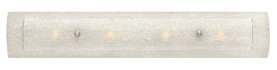 Foto para 60w Bath Duet G-9 Etched Linen and Rain Brushed Nickel Bath Four Light