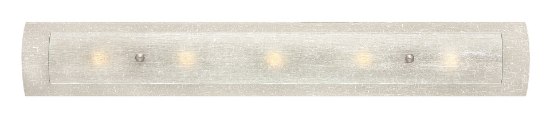 Foto para 6.6w Bath Duet LED Etched Linen and Rain Brushed Nickel Bath Five Light