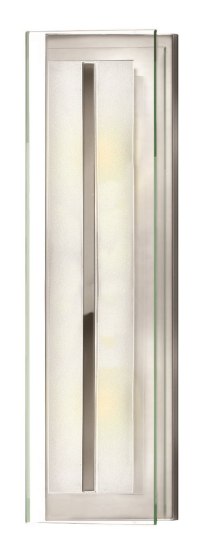 Foto para 100w Bath Latitude MED Clear Beveled Inside-Etched Chrome Bath Sconce