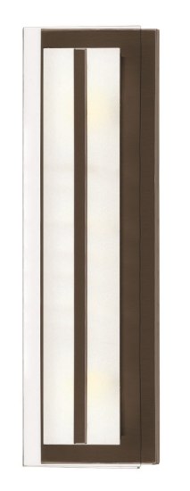 Foto para 100w Bath Latitude MED Clear Beveled Inside-Etched Oil Rubbed Bronze Bath Sconce