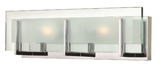 Foto para 60w Bath Latitude G-9 Clear Beveled Inside-Etched Chrome Bath Two Light