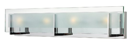 Foto para 7w Bath Latitude LED Clear Beveled Inside-Etched Chrome Bath Three Light