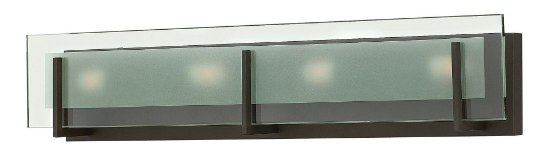 Foto para 7w Bath Latitude LED Clear Beveled Inside-Etched Oil Rubbed Bronze Bath Three Light