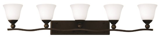 Foto para 100w Bath Bolla MED Etched Opal Olde Bronze Bath Five Light