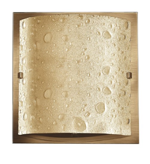 Foto para 75w Bath Daphne MED Amber Etched Bubble Art Brushed Bronze Bath Sconce