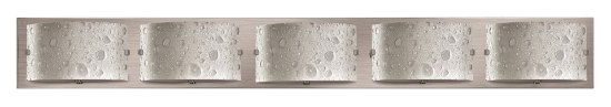 Foto para 60w Bath Daphne G-9 Etched Bubble Art Brushed Nickel Bath Five Light