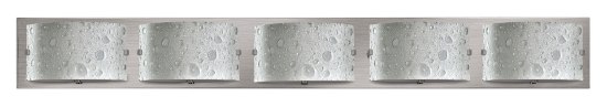 Foto para 7w Bath Daphne LED Etched Bubble Art Brushed Nickel Bath Five Light