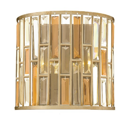 Foto para 60w Sconce Gemma CAND Silver Leaf* Two Light Sconce