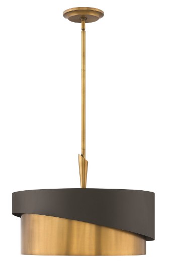 Foto para 60w Foyer Gigi CAND Heritage Brass Stem Hung Pendant