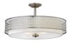 Foto para 100w Chandelier Jules MED Etched Lens Brushed Nickel* Inverted Pendant