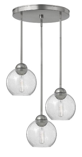 Foto para 100w Pendant Vivo MED Clear Seedy Brushed Nickel* Pendant Pairings