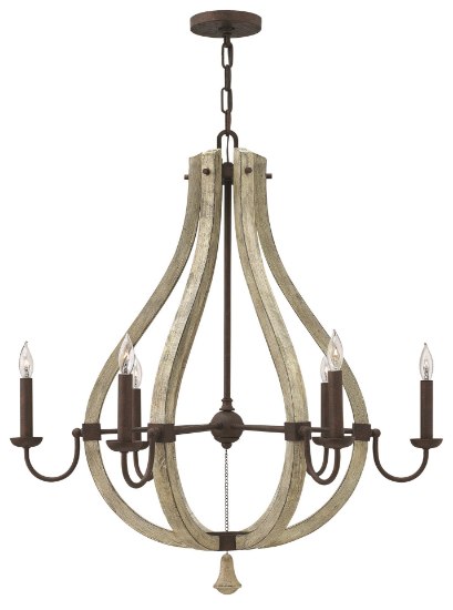 Foto para 60w Chandelier Middlefield CAND Iron Rust* Single Tier Foyer