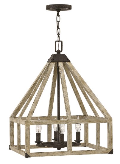 Foto para 60w Chandelier Emilie CAND Iron Rust* Single Tier