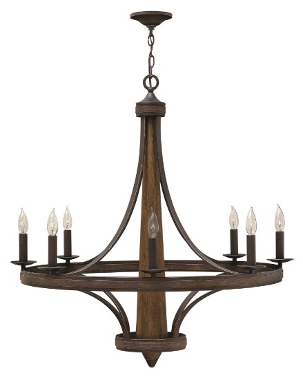 Foto para 60w Chandelier Bastille CAND Vintage Bronze Single Tier Foyer