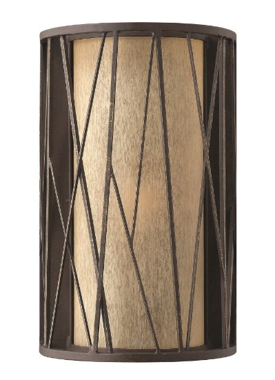 Foto para 75w Sconce Nest MED Distressed Amber Etched Oil Rubbed Bronze*