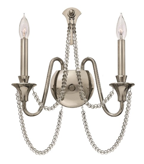 Foto para 60w Sconce Cortina CAND Polished Nickel* Two Light Sconce