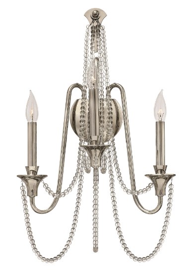 Foto para 60w Sconce Cortina CAND Polished Nickel* Two Light Sconce