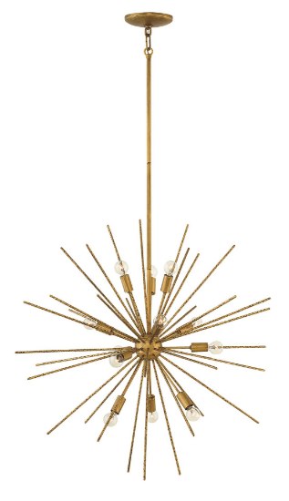 Foto para 60w Chandelier Tryst CAND Hammered Bronze Stem Hung Pendant