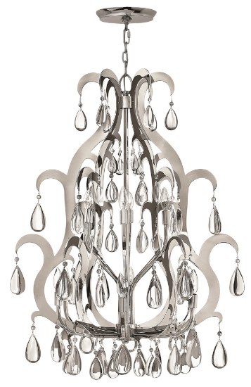 Foto para 60w Chandelier Xanadu CAND Polished Stainless Steel* Two Tier Foyer