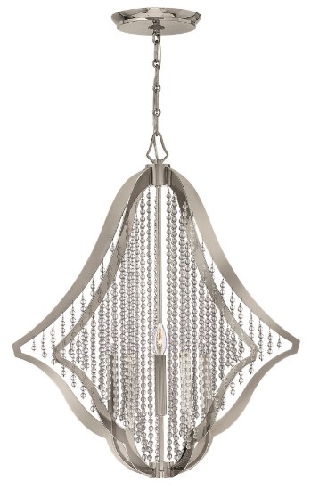 Foto para 60w Chandelier Bijou CAND Polished Nickel* Single Tier