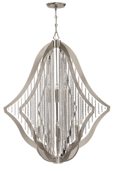 Foto para 60w Chandelier Bijou CAND Polished Nickel* Two Tier Foyer