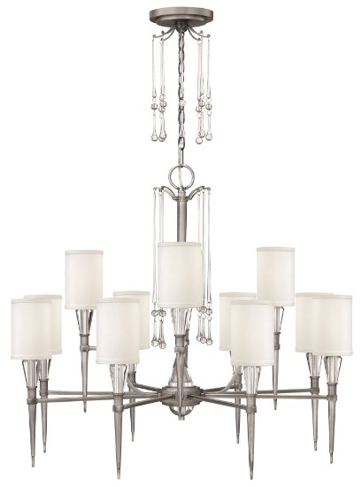 Foto para 60w Chandelier Bentley CAND Antique Nickel* Two Tier Foyer