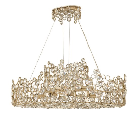 Foto para 60w Chandelier Anya CAND Silver Leaf* Linear