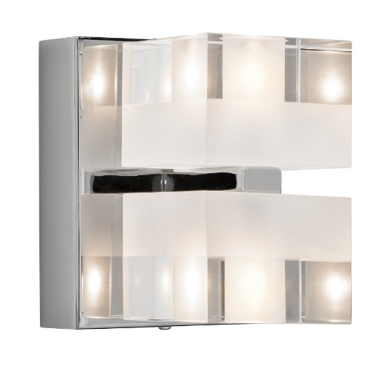 Foto para 20w Considine Clear And Frosted Glass Chrome G4 2 light sconce