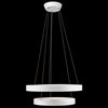 Foto para 1483lm Fornello Sand Textured White Integrated LED 2 ring (light) pendant