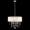 Foto para 40w Imbuia White String W/ Clear Blown Circle Glass Chrome G9 24" Pendant