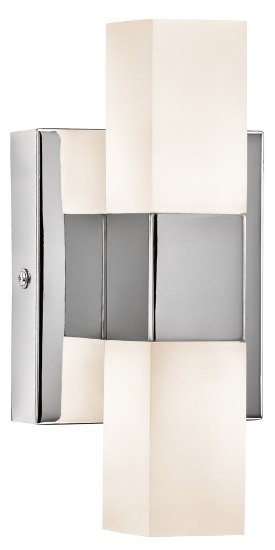 Foto para 397lm Tvill Etched Acrylic Chrome Integrated LED Sconce