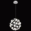 Foto para 2641lm Kotton Frosted Glass White Chrome Integrated LED Warm white LED 49-light Chandelier/Foyer