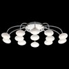 Foto para 627lm Kotton Frosted White Glass Chrome Integrated LED Sconce / Flush